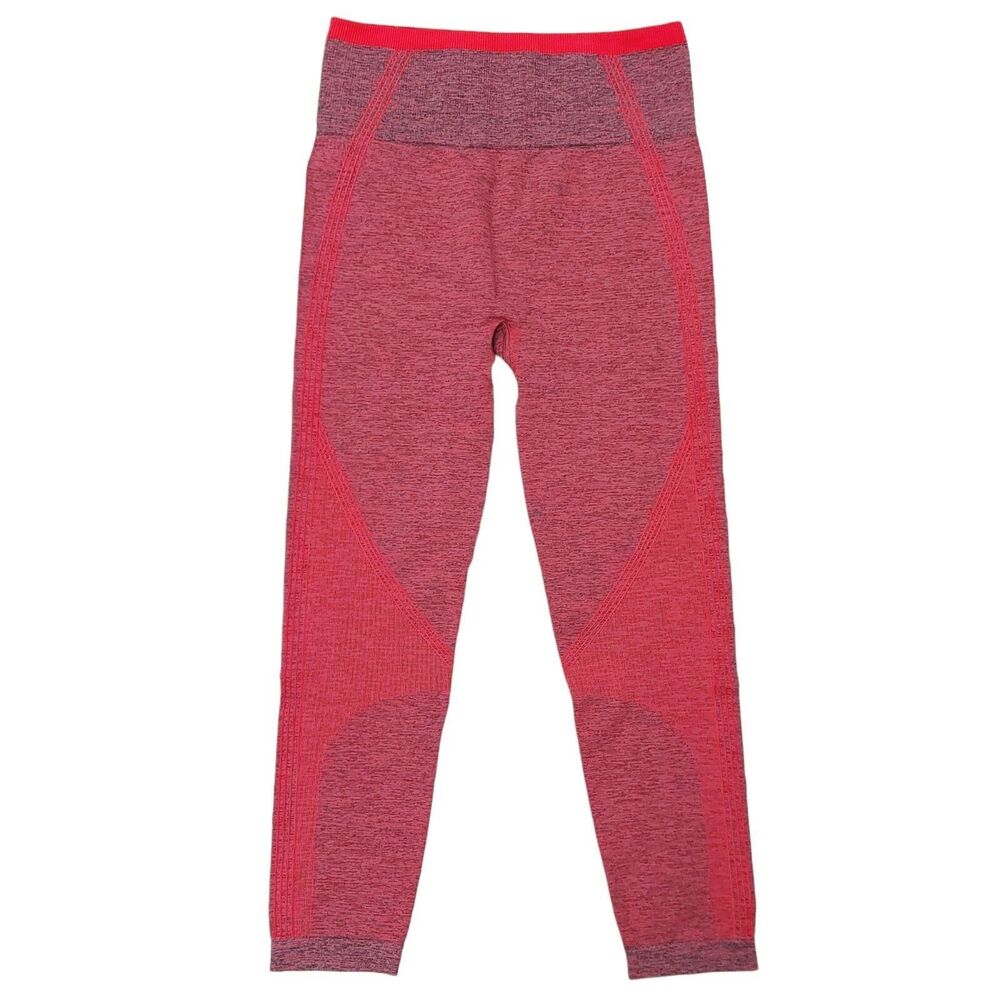 Spanx Seamless Sculpt Legging Womens Large Spacedye Coral Punch Activewear Gym - Picture 4 of 12